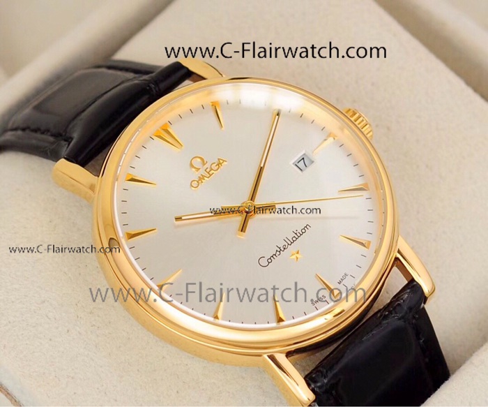 Copy Omega Constellation Swiss 8215 Watch Yellow Gold Case